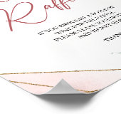 Boho blush bloemen eucalyptus Wijn loterij spel Poster (Hoek)