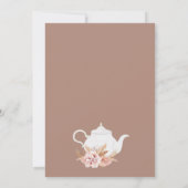 Boho Blush Bloemen Tea Party Vrijgezellenfeest Kaart (Achterkant)