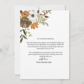 Boho Blush Bloemen Trouw Uitnodiging (Achterkant)