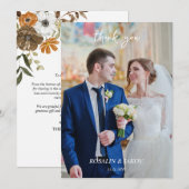 Boho Blush Bloemen Trouw Uitnodiging (Voorkant / Achterkant)