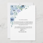 Boho Blush Bloemen Trouw Uitnodiging (Achterkant)