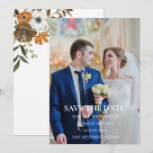 Boho Blush Bloemen Trouw Uitnodiging (Voorkant / Achterkant)