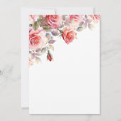 Boho Blush Bloemen Trouw Uitnodiging (Achterkant)