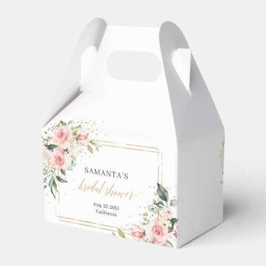 Boho Blush bloemeneucalyptus gouden Vrijgezellenfe Bedankdoosjes (Achterkant)