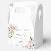 Boho Blush bloemeneucalyptus gouden Vrijgezellenfe Bedankdoosjes (Geopend)