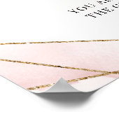 Boho Blush bloemengoud Kies een stoel aan weerskan Poster (Hoek)