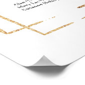 Boho blush bloemengoud quinceanera alfabetisch poster (Hoek)