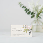 Boho Blush Blue Green Floral Appointinder Visitekaartje (Staand voorkant)