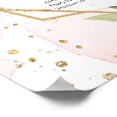 Boho blush bogundy alphabetical bruiloft zittend poster (Hoek)