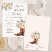Boho Blush Boots Brunch Bubbly Vrijgezellenfeest Kaart