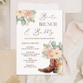Boho Blush Boots Brunch Bubbly Vrijgezellenfeest Kaart