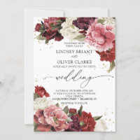 Boho Blush bordeaux mauve rozen pioenen bloemen