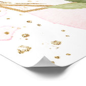 Boho blush bordeauxrode bloemendinerproef bruiloft poster (Hoek)