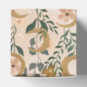 Boho Blush Botanical Moon Custom Baby shower Dank Bedankdoosjes (Bovenkant)