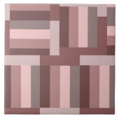 Boho Blush Brown Pink Geometrical Tegeltje (Voorkant)