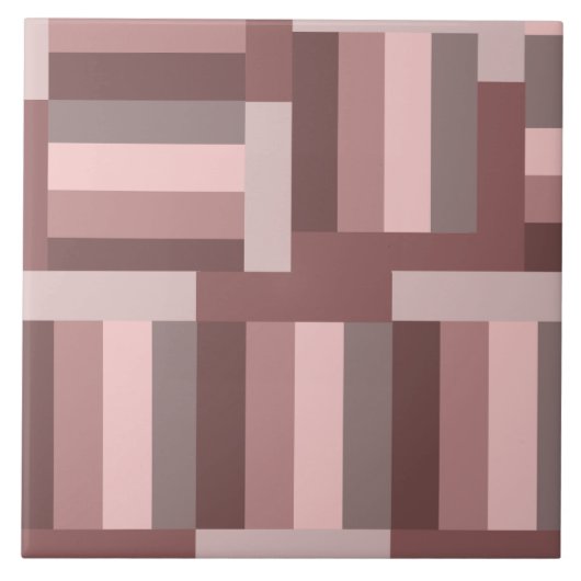 Boho Blush Brown Pink Geometrical Tegeltje (Voorkant)