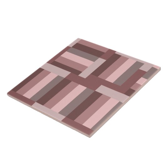 Boho Blush Bruin Roze Geometrisch Tegeltje (Zijkant)