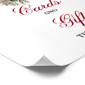 Boho Blush Burgundy Kaarten en Cadeaus Bord Poster (Hoek)