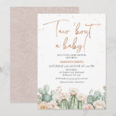 Boho Blush Cactus Taco 'bout a Baby Baby Kaart (Voorkant / Achterkant)