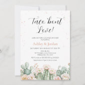 Boho Blush Cactus Taco 'Over Love Couples Bruids Kaart (Voorkant)