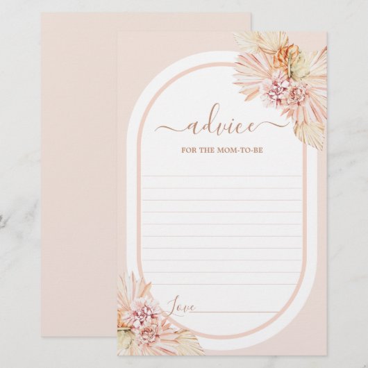 Boho Blush Desert Advice voor mama om kaart te wor (Voorkant / Achterkant)