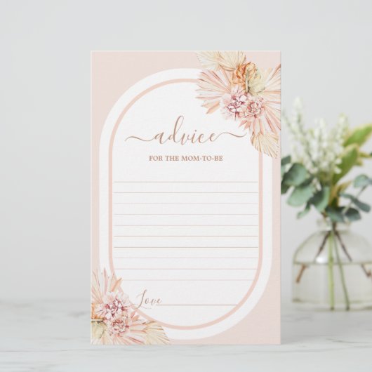 Boho Blush Desert Advice voor mama om kaart te wor (Staand voorkant)