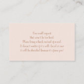 Boho Blush Desert Boeken voor Baby Meisje Kaart (Achterkant)