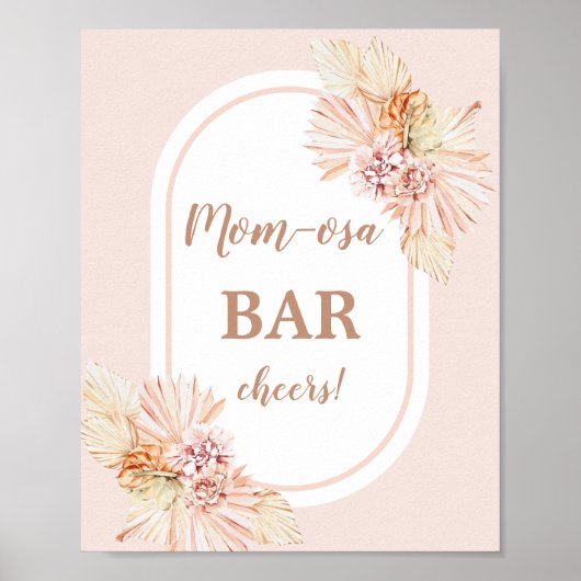 Boho Blush Desert Momosa Bar-teken Poster (Voorkant)