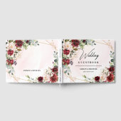 Boho blush en bordeauxrode rozen eucalyptus bruilo gastenboek (Volledig)