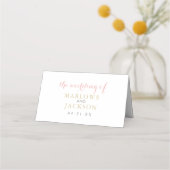 Boho Blush en Gouden Bloemstuk Bruiloft Plaatskaartje (Achterkant)