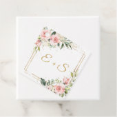 Boho blush en gouden groene naam initialen Favor T Bedankjes Labels (In situ)