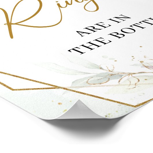 Boho blush en groen goud raden hoeveel ringen poster (Hoek)