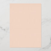 Boho Blush en Navy Blue Bloemboog Trouwfeest Folie Uitnodiging (Achterkant)