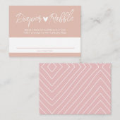 Boho Blush en Pink Diaper Raffle Enclosure Card Informatiekaartje (Voorkant / Achterkant)