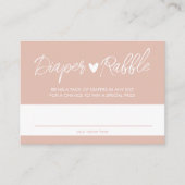 Boho Blush en Pink Diaper Raffle Enclosure Card Informatiekaartje (Voorkant)