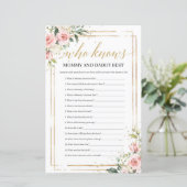 Boho blush floral die mama en papa het beste kent (Staand voorkant)