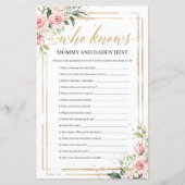 Boho blush floral die mama en papa het beste kent (Voorkant)