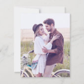 Boho Blush Floral met Foto Save the Date (Achterkant)