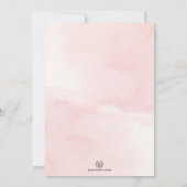 Boho Blush Floral Pampas Grass Vrijgezellenfeest Kaart (Achterkant)