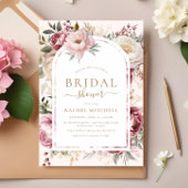 Boho Blush Floral Peony Greenery Vrijgezellenfeest Kaart