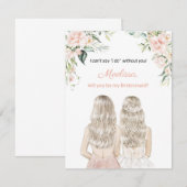 Boho Blush Floral zal je zijn mijn eerbetoon zijn Kaart (Voorkant / Achterkant)