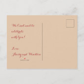 Boho Blush Foto Bloemen Buttery Save the Date Aankondigingskaart (Achterkant)