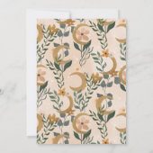 Boho Blush Green Botanical Moon Cute Baby shower Kaart (Achterkant)