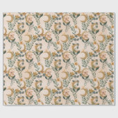 Boho Blush Green Botanical Moon Vrijgezellenfeest Cadeaupapier (Vlak)