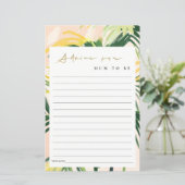 Boho Blush Green Tropical Palm Advies voor mama (Staand voorkant)