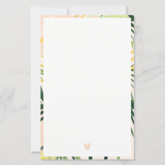 Boho Blush Green Tropical Palm Advies voor mama (Achterkant)