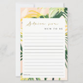 Boho Blush Green Tropical Palm Advies voor mama (Voorkant)