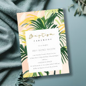 Boho Blush Green Tropical Palm Beach doop Kaart