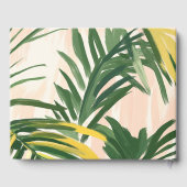 Boho Blush Green Tropical Palm Beach Wedding Gastenboek (Achterkant)