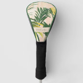 Boho Blush Green Tropical Palm Leaves Beach Golfheadcover (Voorkant)